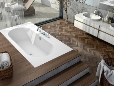 Atys 200x100 beépíthető fürdőkád - fehér